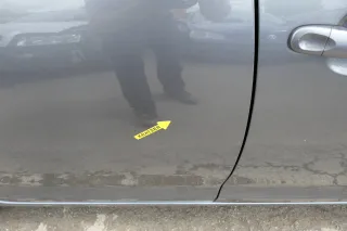 VW Jetta 1K Tür hinten rechts grau LD7X Platinumgrey - ohne Anbauteile - Bild 3