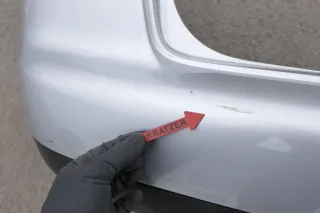 VW Touran 1T Stoßstange hinten Heckstoßstange Stoßfänger silber grau LA7W refle - Bild 7