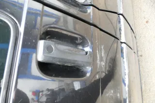 T4 Transporter Tür rechts Schiebetür mit Scheibe Multivan Caravelle schwarz LC9Z - Bild 11