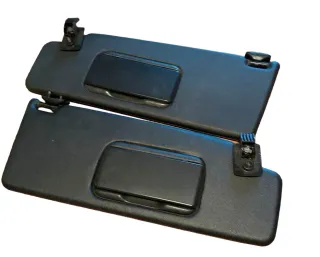 2x VW Golf 3 Cabrio 4 Sonnenblenden Sonnenblende rechts+links vorne schwarz - Bild 1