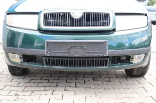Skoda Fabia 6Y Stoßstange Stoßfänger vorne grün LF8C 2000-2004 - Bild 1