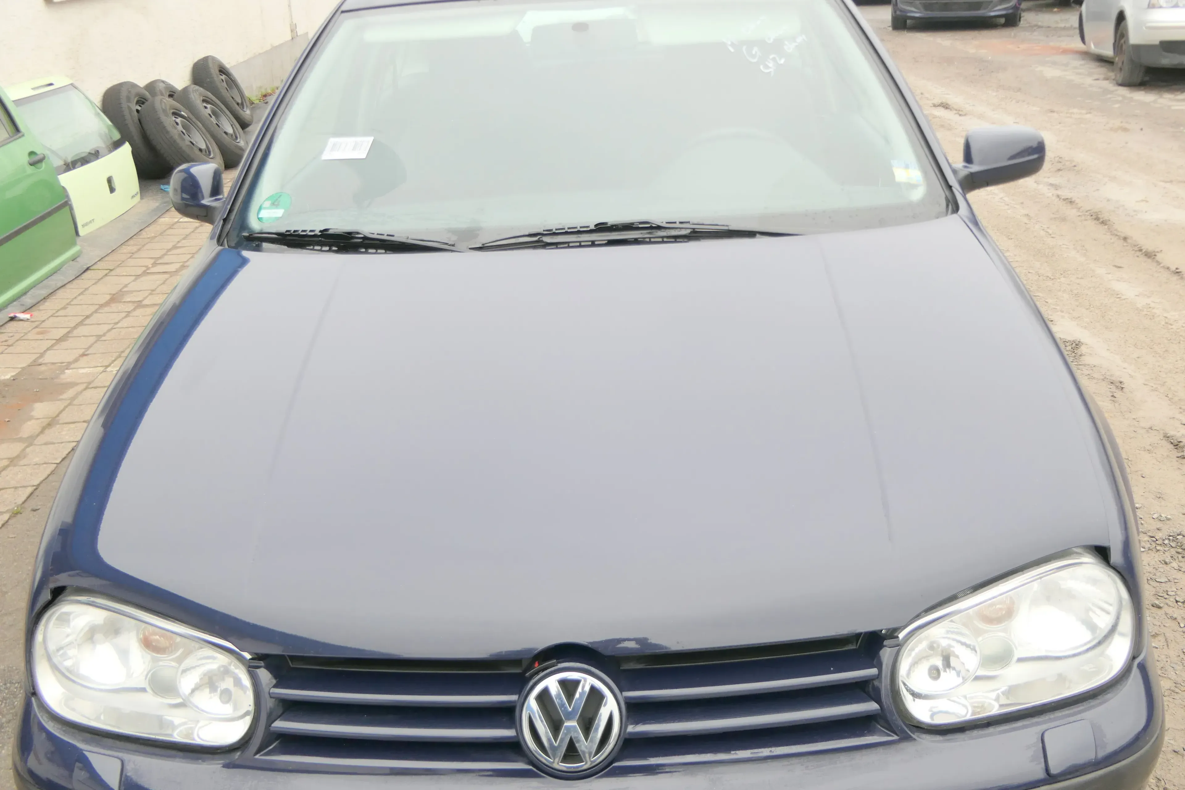 VW Golf 4 Motorhaube Haube Klappe vorne blau LA5G - Bild 1