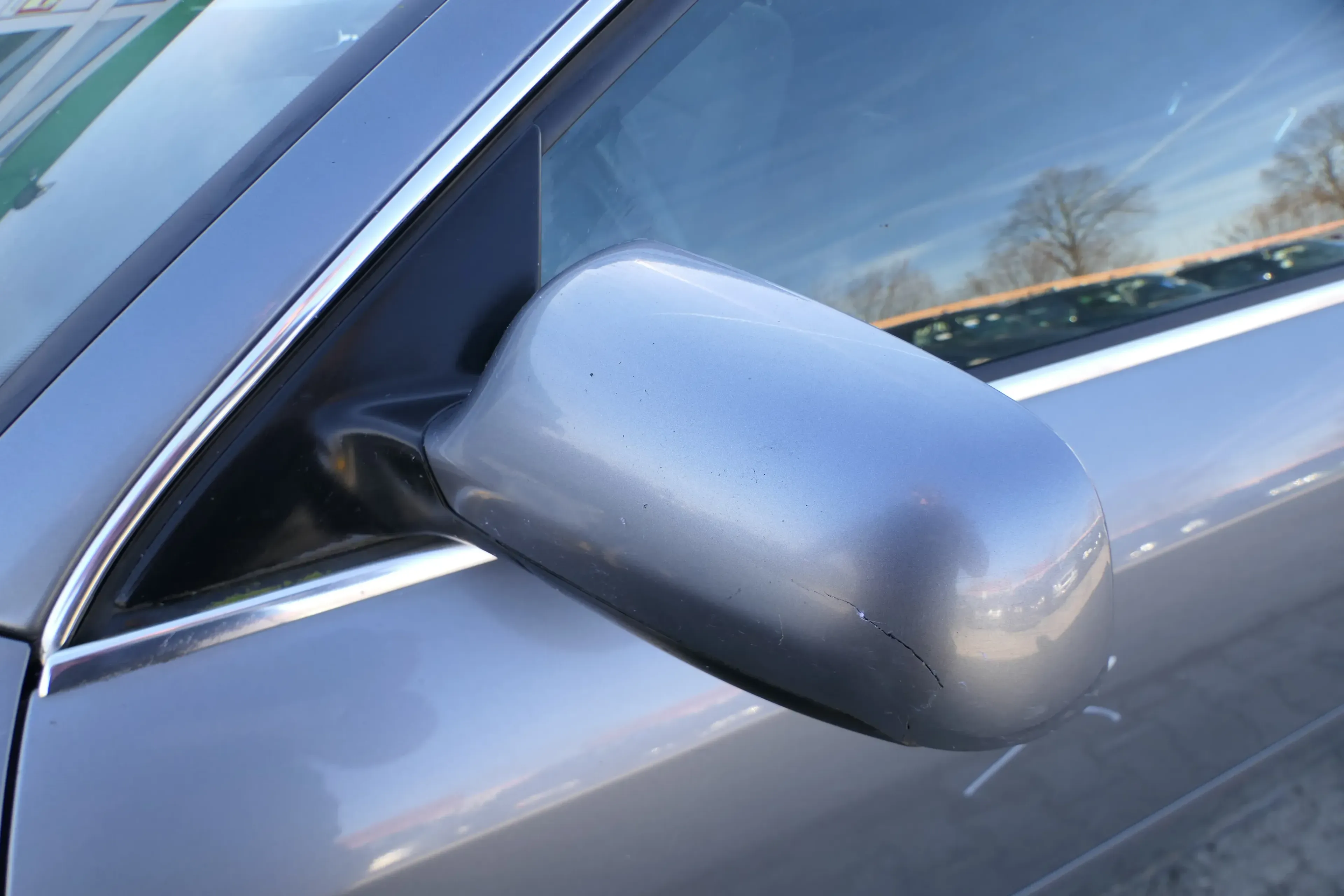 Audi A6 4B Spiegel Außenspiegel links elektrisch grau LY7L mit GLAS - Bild 1