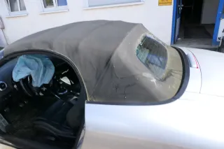 Audi TT 8N Roadster Cabrio Abdeckung Verdeck Stoffverdeck schwarz mit Scheibe - Bild 5