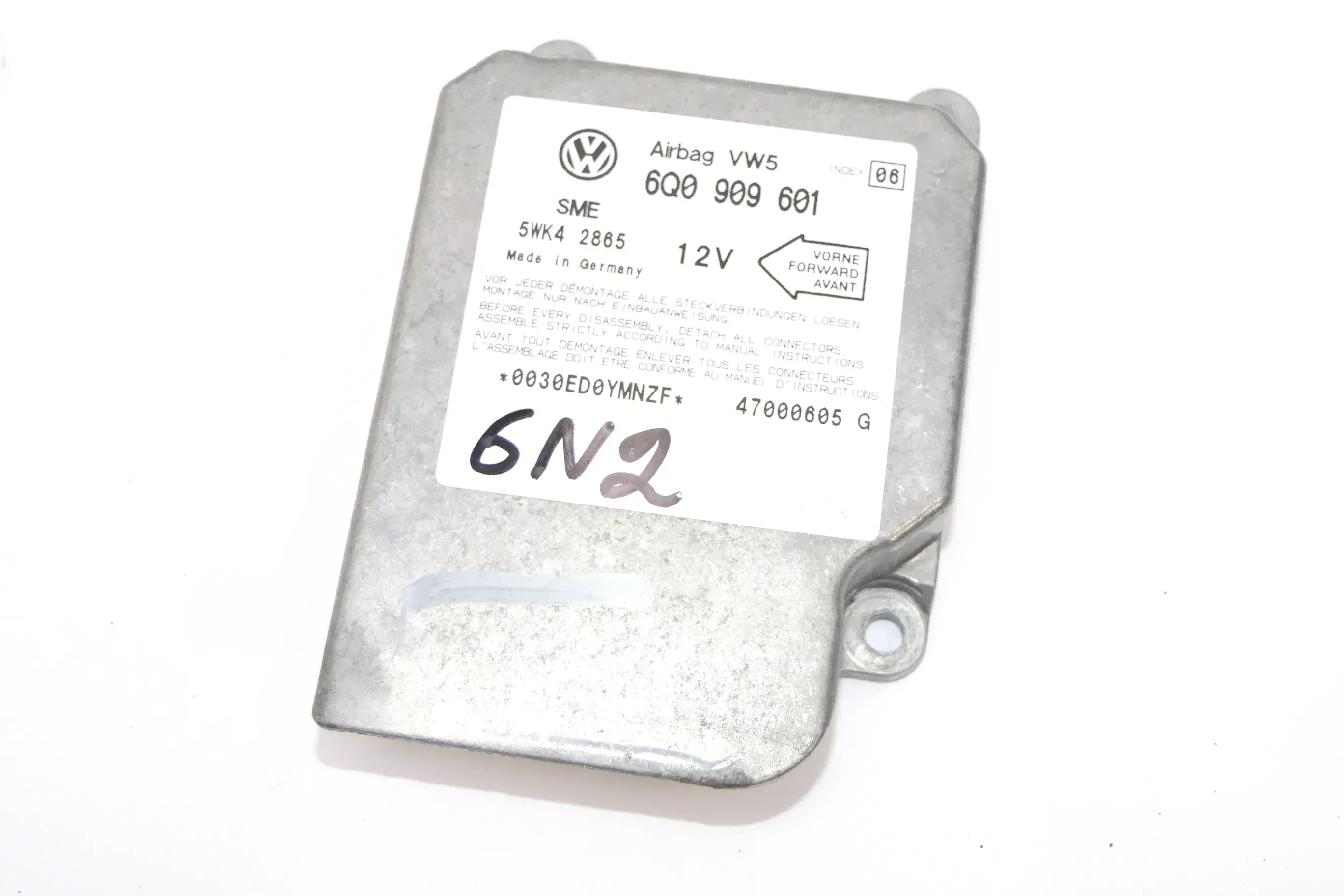 VW Lupo Seat Arosa 9N 6N2 Airbagsteuergerät 6Q0909601 06 Steuergerät Airbag - Bild 1