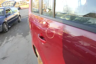 VW Touran 1T 1T3 Tür hinten rechts rot braun LA3W red sp mit Scheibe - Bild 3