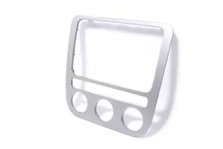 VW Eos 1F Mittelkonsole Verkleidung um Radio Klappe Abdeckung Dekor silber chrom - Bild 1