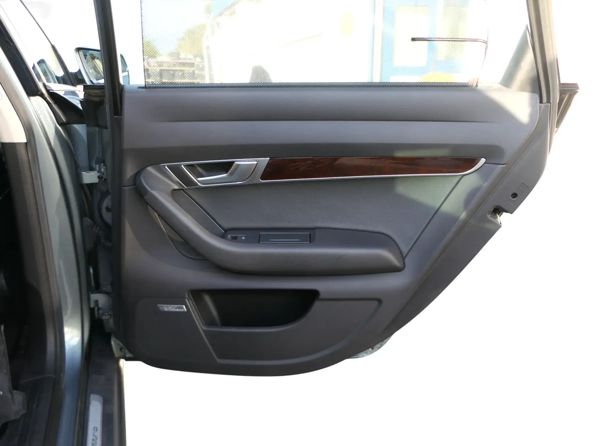 1x A6 4F Türverkleidung Verkleidung Tür hinten rechts schwarz Leder - Bose Rollo - Bild 1