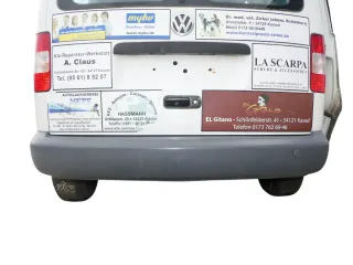 VW Caddy 2K Stoßstange hinten Heckstoßstange Stoßfänger grau graphit nicht lack - Bild 1