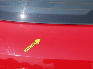 Skoda Fabia 5J Limousine Schrägheck Heckklappe hinten mit Scheibe rot LF3K - Bild 4