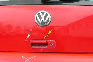 VW Lupo 6X Heckklappe Klappe Kofferraumklappe Scheibe rot LP3G - Bild 3