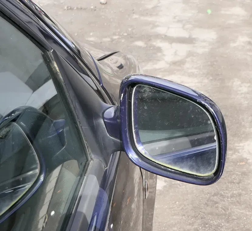 Skoda Fabia 6Y elektrisch Spiegel Außenspiegel rechts mit Glas blau LF5U - Bild 1
