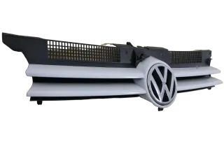VW Golf 4 Grill Kühlergrill mit VW Zeichen Logo weiß LB9A - Bild 2