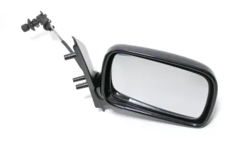 VW Polo 6N manueller manuell Spiegel Außenspiegel rechts LC9Z blackmag mit Glas - Bild 1