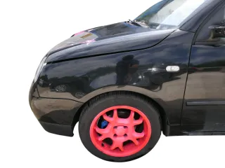 VW Lupo 6X Kotflügel vorne links schwarz L041 - Bild 1