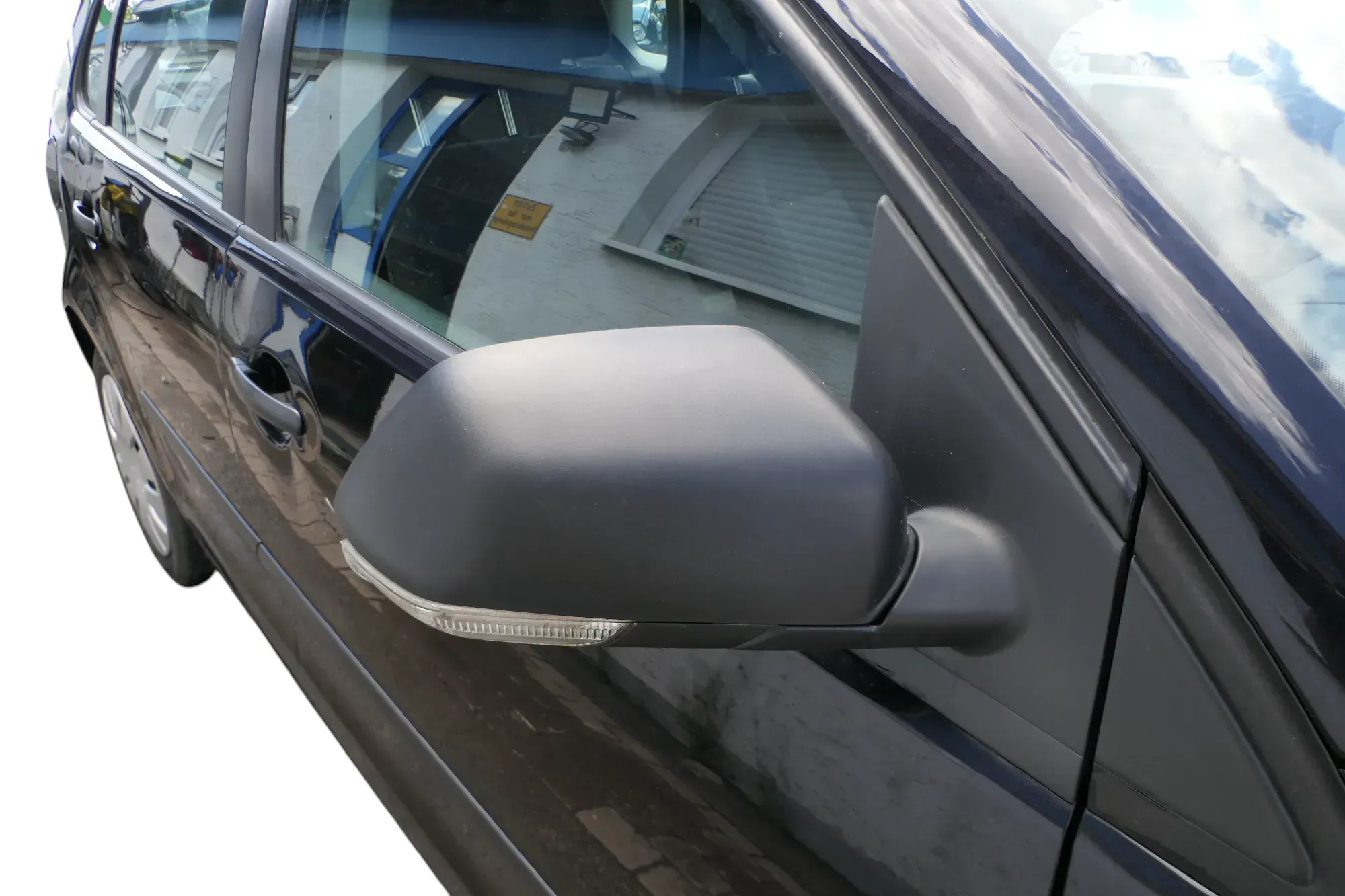 VW Polo 9N 9N3 mechansicher Spiegel Außenspiegel rechts vorne schwarz Blinker - Bild 1