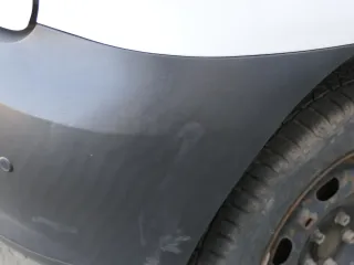 VW Fox 5Z Stoßstange hinten Stoßfänger schwarz matt unlackiert - Bild 5