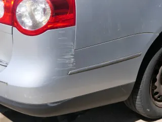 VW Passat 3C Kombi Stoßstange hinten Heckstoßstange Stoßfänger silber grau LA7W - Bild 6