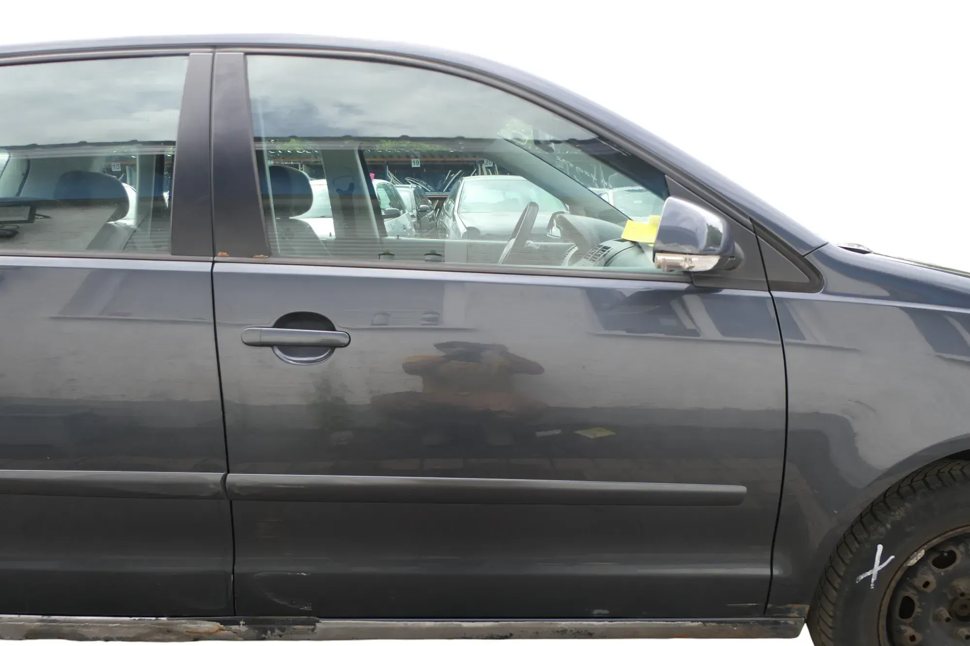 VW Polo 9N 9N3 Tür vorne rechts Beifahrertür 4/5-Türer grau LC7V ohneAnbauteile - Bild 1