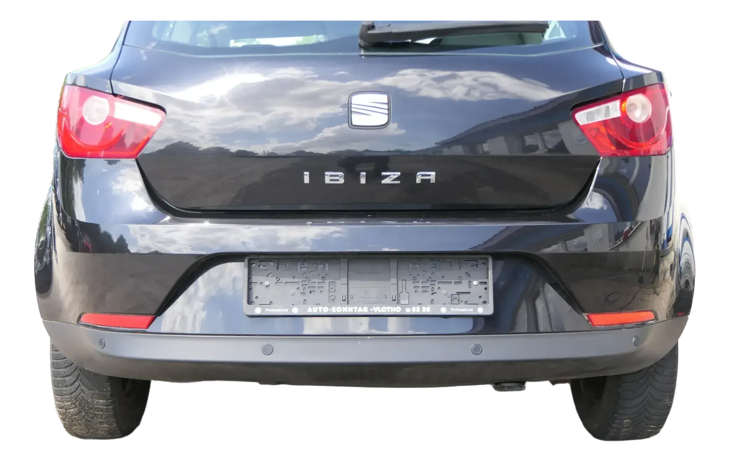 Seat Ibiza 6J Stoßstange Heckstoßstange hinten schwarz LC9Z 2/3-Türer - Bild 1