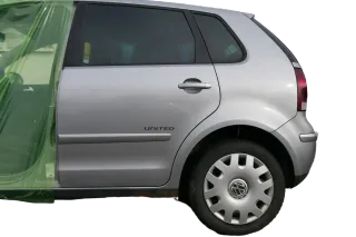 VW Polo 9N 9N3 Tür hinten links 4/5-Türer grau silber LA7R - ohne Anbauteile - Bild 1