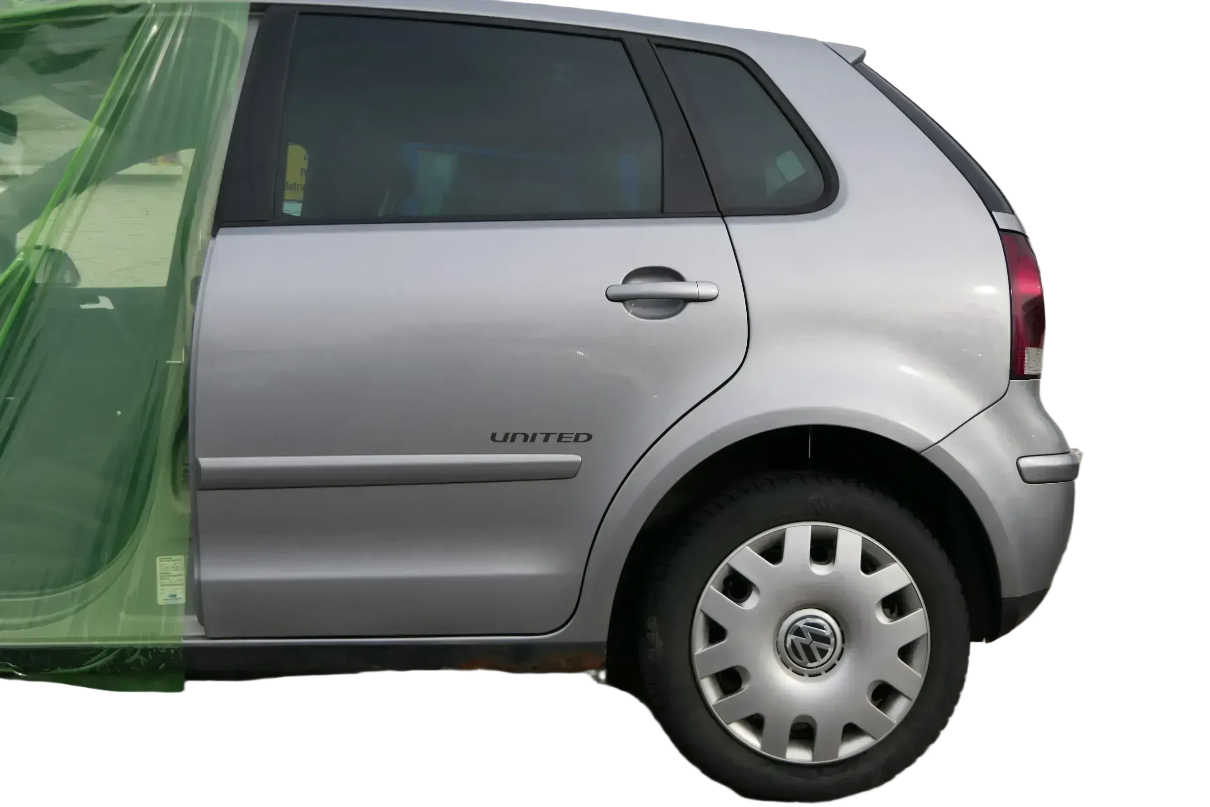 VW Polo 9N 9N3 Tür hinten links 4/5-Türer grau silber LA7R - ohne Anbauteile - Bild 1
