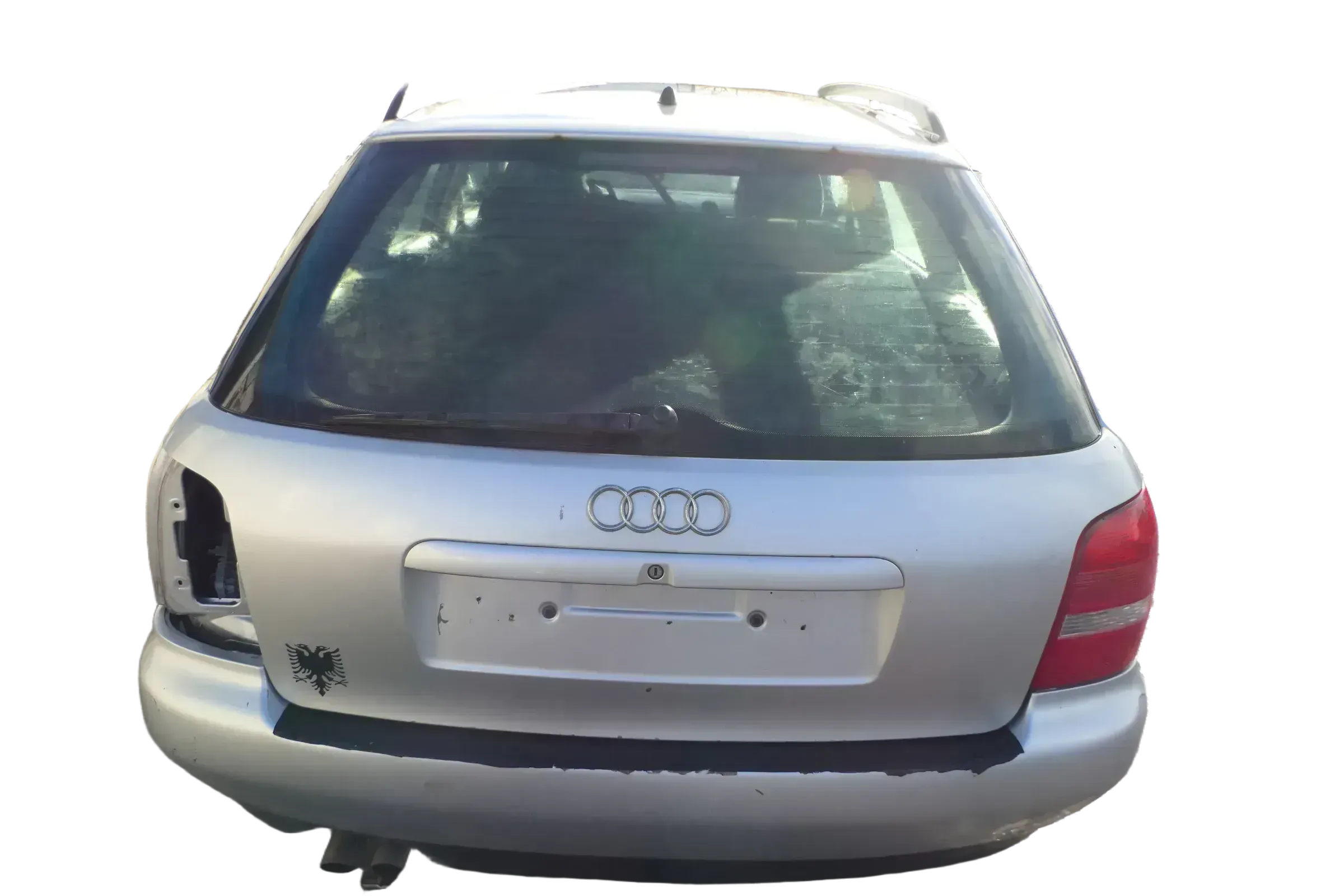 A4 B5 Heckklappe hinten Klappe Kofferraumklappe Kombi silber LY7M grau Scheibe - Bild 1
