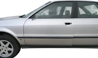 Audi 80 90 Tür vorne links Fahrertür Rahmen Türblatt grau LY7T -ohne Anbauteile - Bild 1