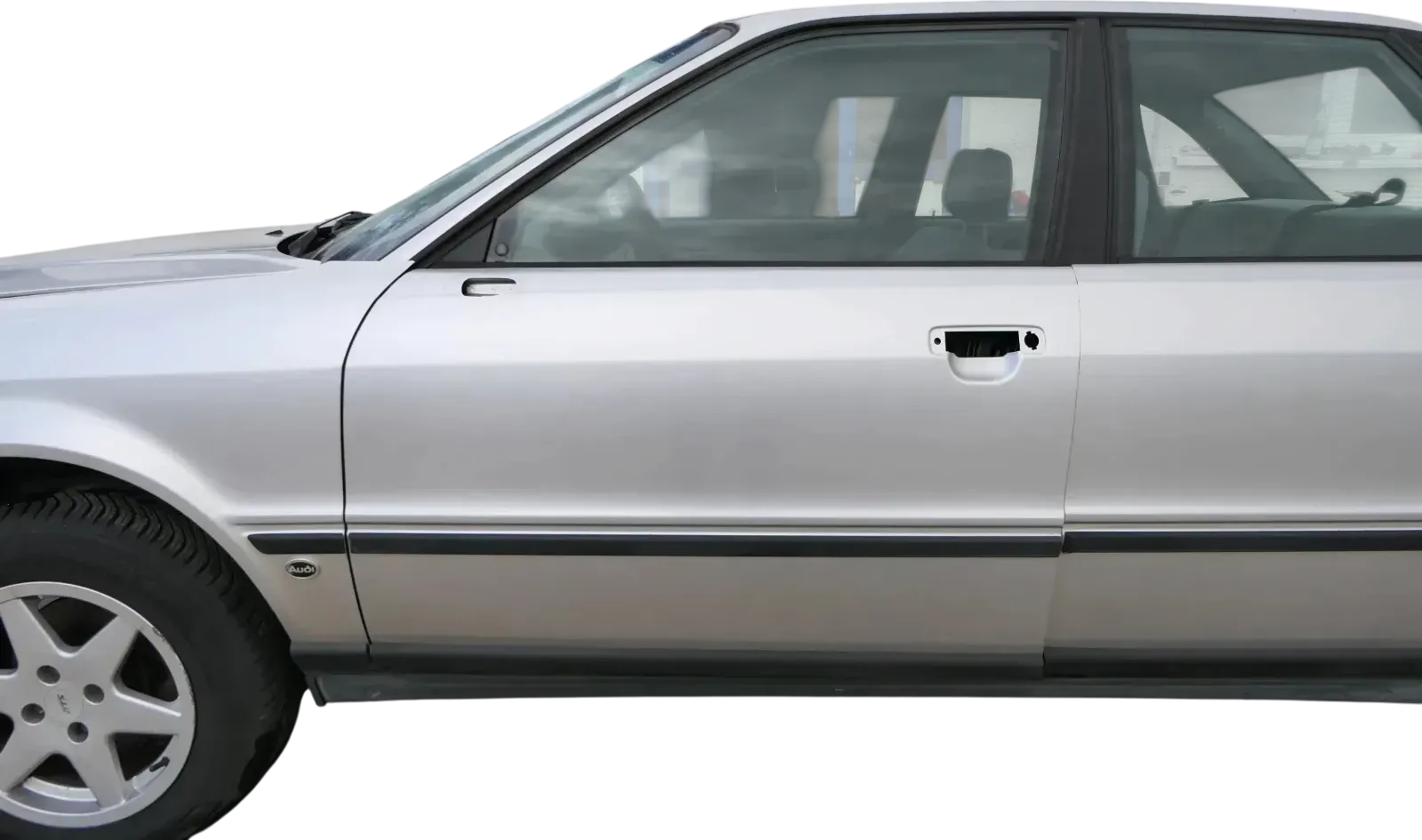 Audi 80 90 Tür vorne links Fahrertür Rahmen Türblatt grau LY7T -ohne Anbauteile - Bild 1