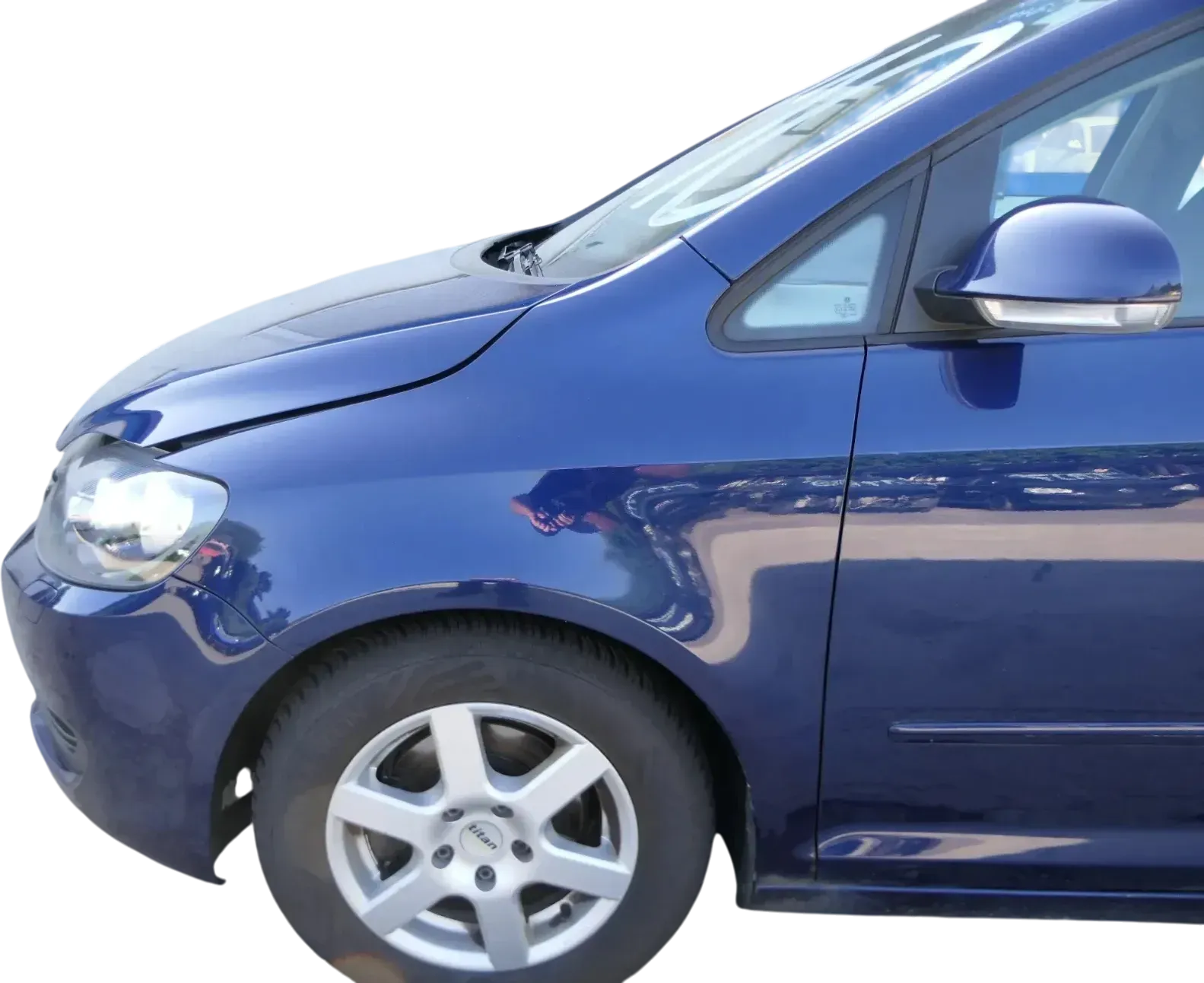 VW Golf 5 V Plus 5M1 Kotflügel vorne links blau LD5Q - Bild 1
