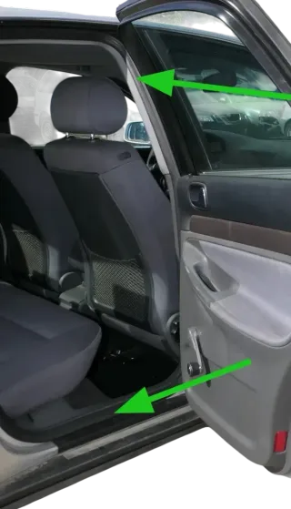 Audi A4 B5 Türdichtung Dichtung Tür hinten rechts innen Türgummi Facelift Limous - Bild 1