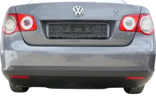 VW Jetta 1K Stoßstange hinten Heckstoßstange Stoßfänger grau LD7X platinumgr PDC - Bild 1