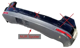 Passat 3C Kombi NUR Spoiler Stoßstange hinten Heckstoßstange schwarz Benziner - Bild 1
