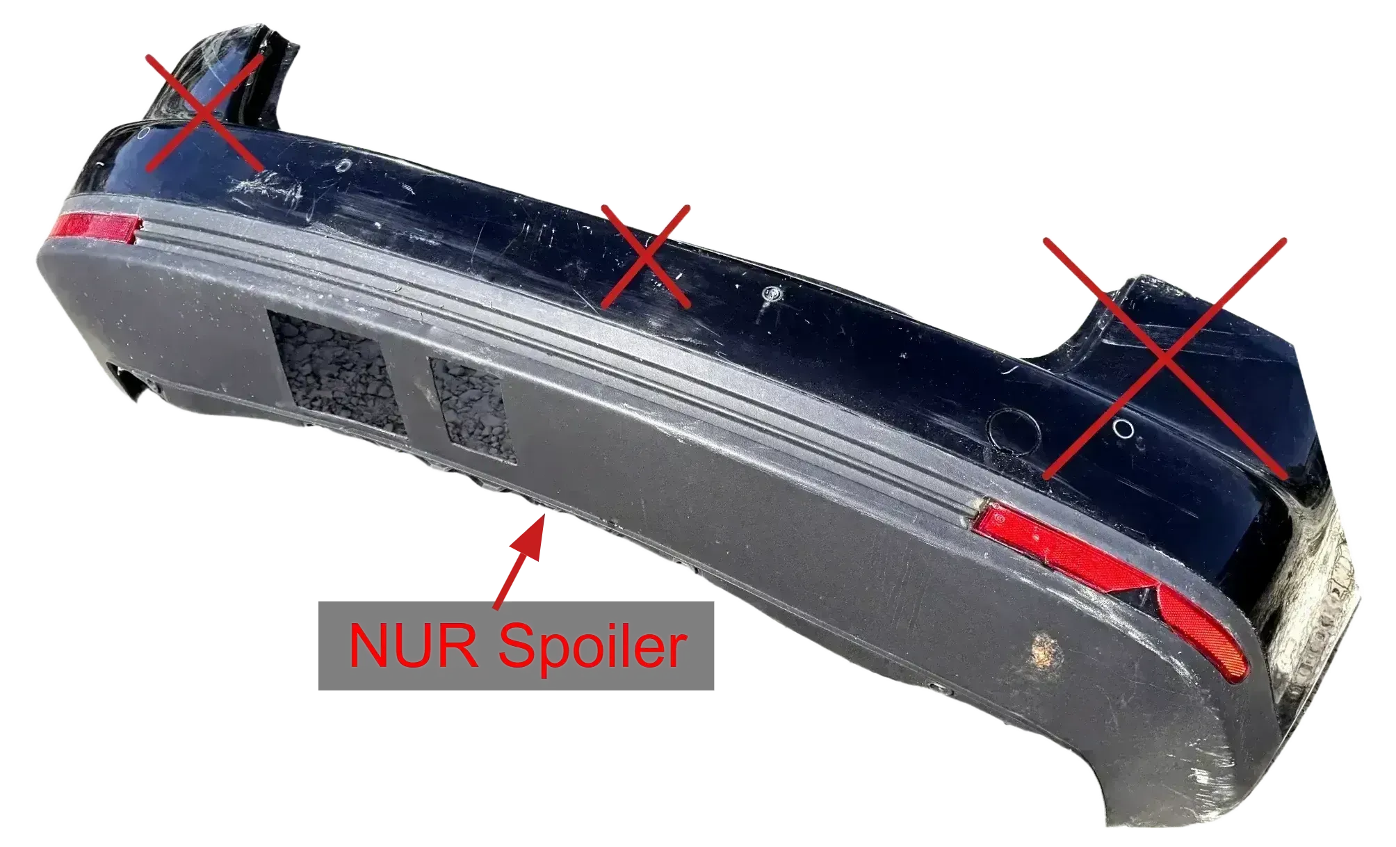 Passat 3C Kombi NUR Spoiler Stoßstange hinten Heckstoßstange schwarz Benziner - Bild 1