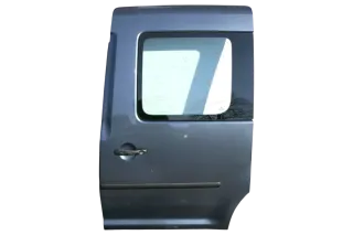 VW Caddy 3 2k Beifahrertür Tür hinten links grau LD7U Scheibe Schiebetür - Bild 4