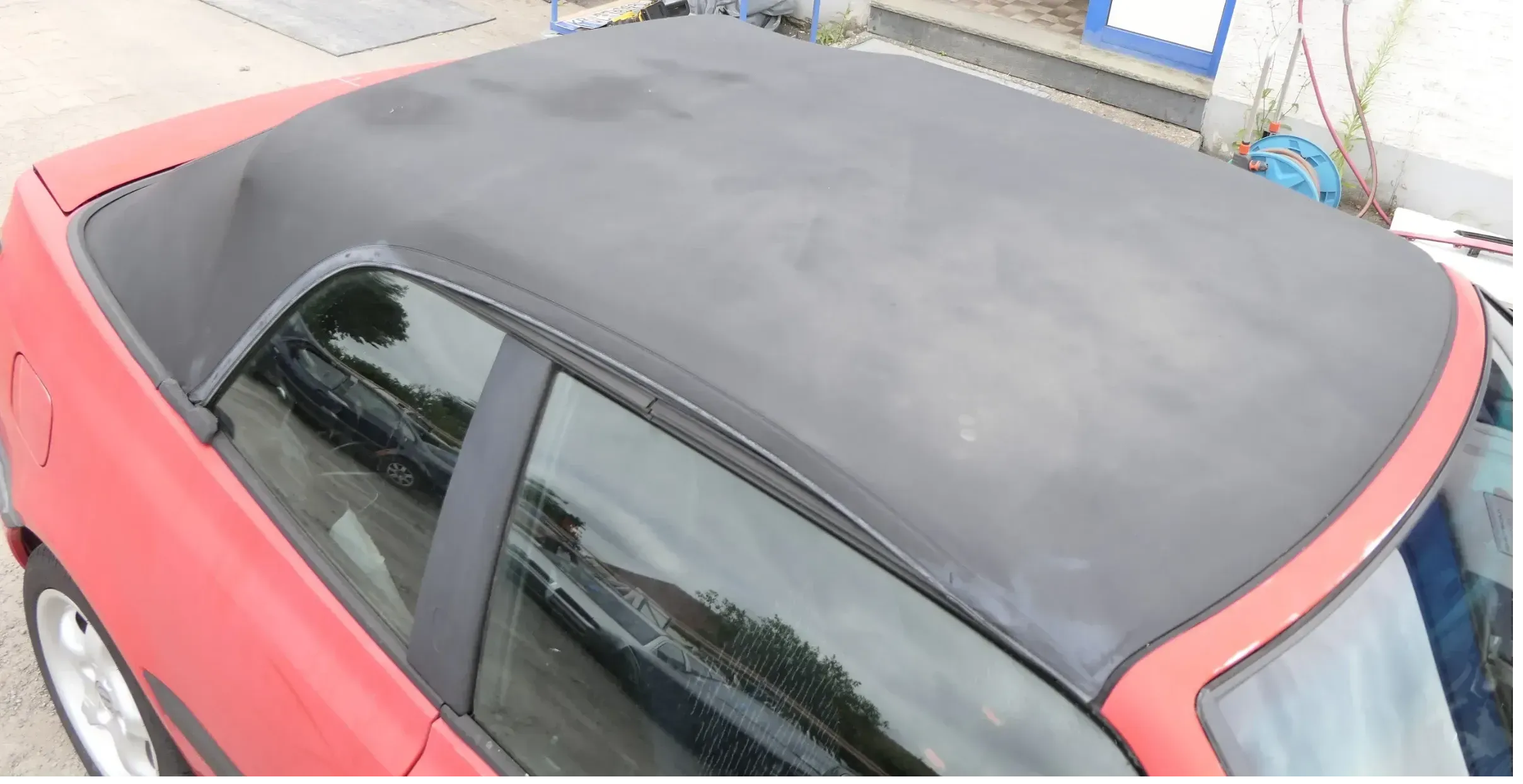 VW Golf 3 & 4 1E Cabrio Dach Scheibe Verdeck schwarz elektrisch - Bild 1