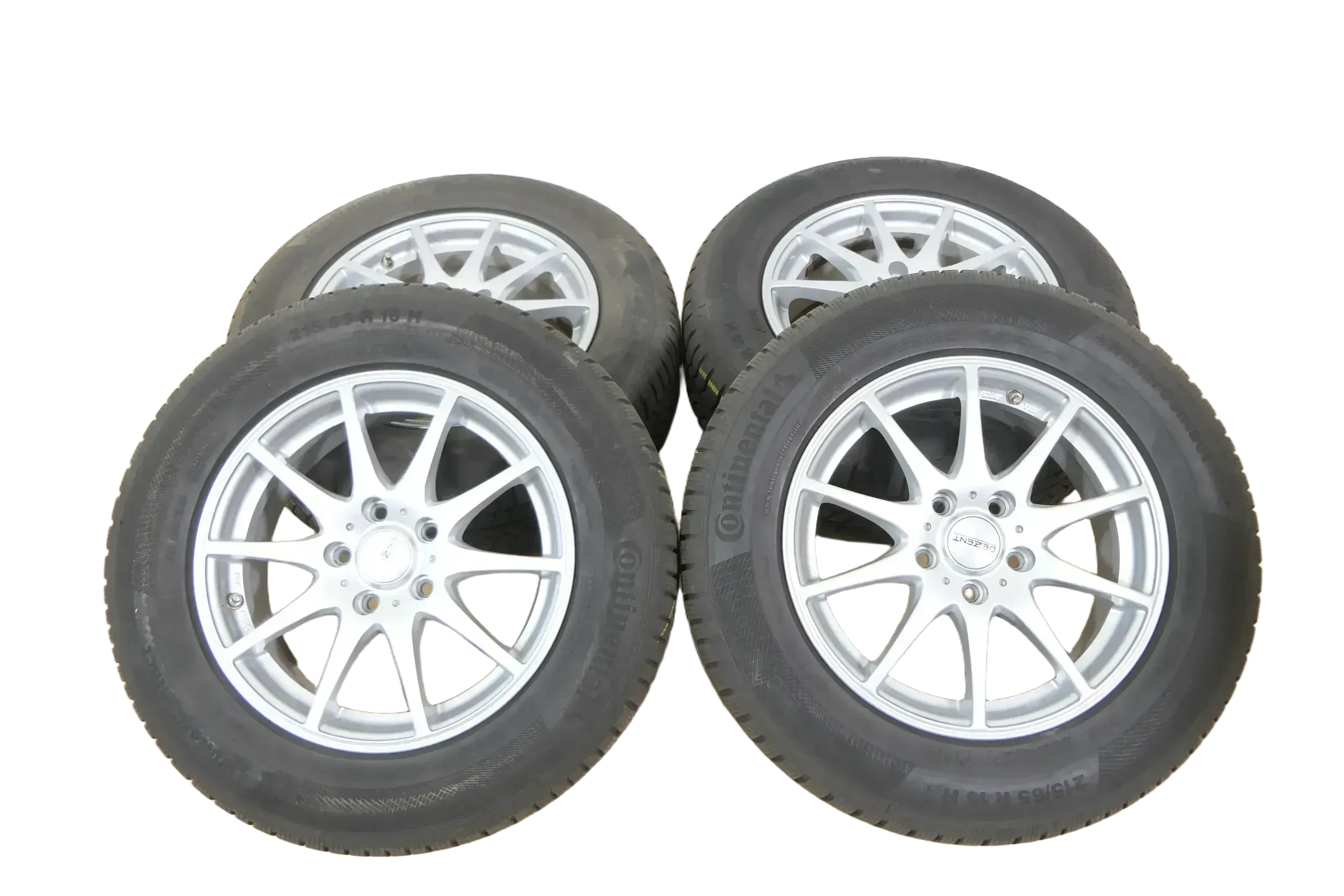4x Golf 5 6 Alufelgen 215/65R16 98H Winterreifen Reifen 6mm KBA 49925 Dezent - Bild 1