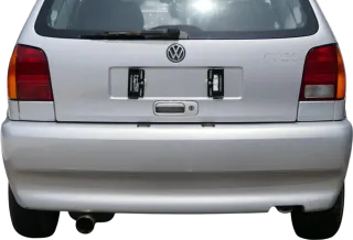 VW Polo 6N Stoßstange hinten breite Styling XXL Heckstoßstange silber LB7Z - Bild 1