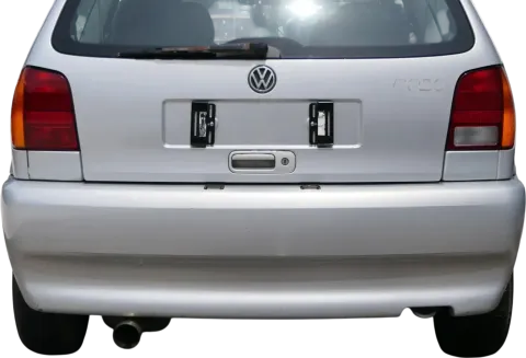 VW Polo 6N Stoßstange hinten breite Styling XXL Heckstoßstange silber LB7Z