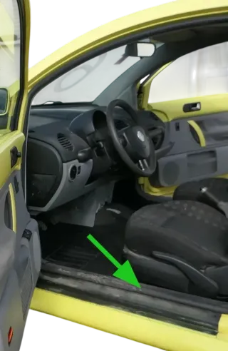 VW New Beetle Türdichtung Dichtung Tür vorne links Fahrertür grau schwarz Gummi - Bild 2
