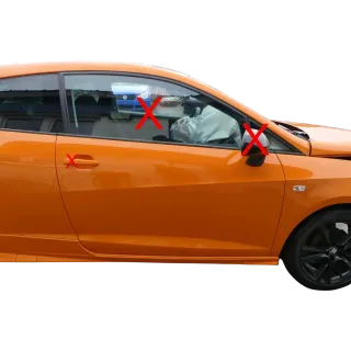 Ibiza 6J Tür vorne rechts Beifahrertür orange LP2C 2/3-Türer - ohne Anbauteile - Bild 1