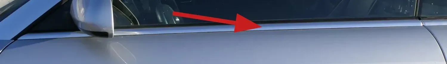 1x Audi A4 8H Cabrio Scheibenführung Scheibe links vorne Fensterschaftdichtung - Bild 1