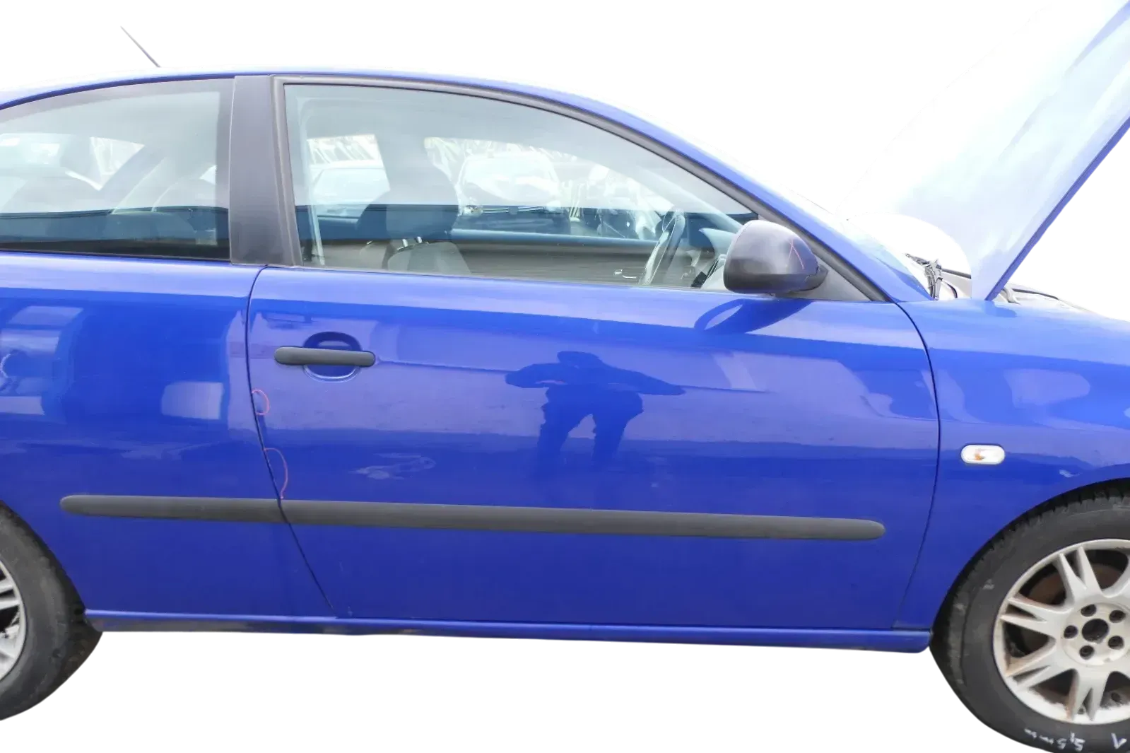 Seat Ibiza 6L Tür Fahrertür 2/3-Türer vorne rechts blau LS5G ohne Anbauteile - Bild 1