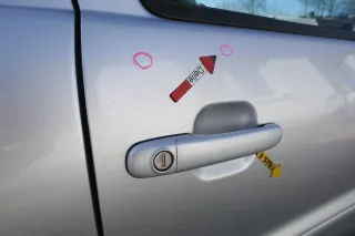 VW Polo 6N 6N2 Tür vorne rechts Beifahrertür 2/3-Türer silber LA7W - Bild 7
