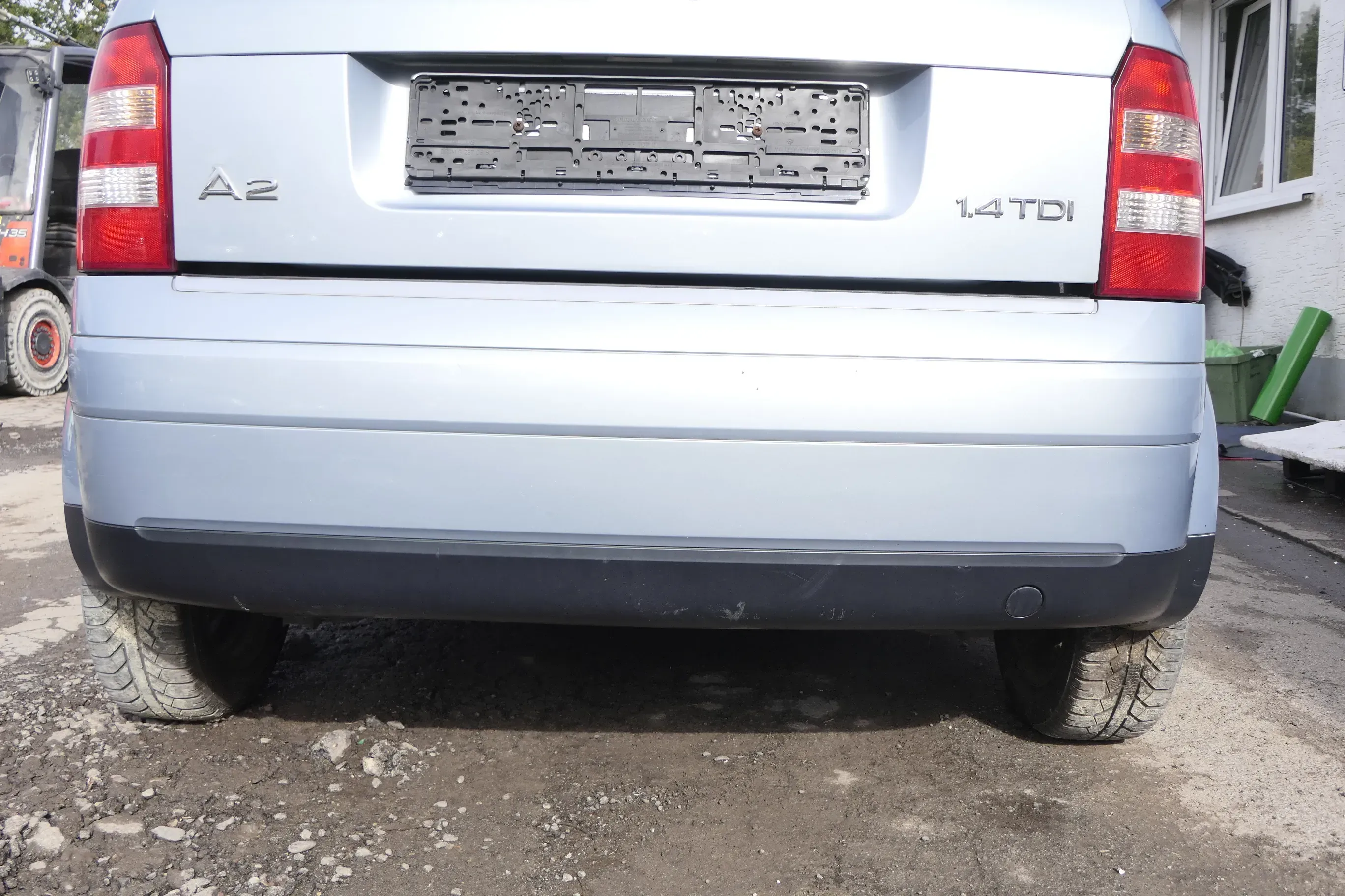 Audi A2 8Z Stoßstange hinten Heckstoßstange blau türkis LY7R - Bild 1