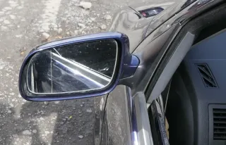 Skoda Fabia 6Y elektrisch Spiegel Außenspiegel links mit Glas blau LF5U - Bild 1