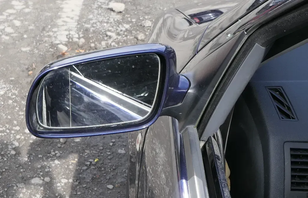 Skoda Fabia 6Y elektrisch Spiegel Außenspiegel links mit Glas blau LF5U - Bild 1