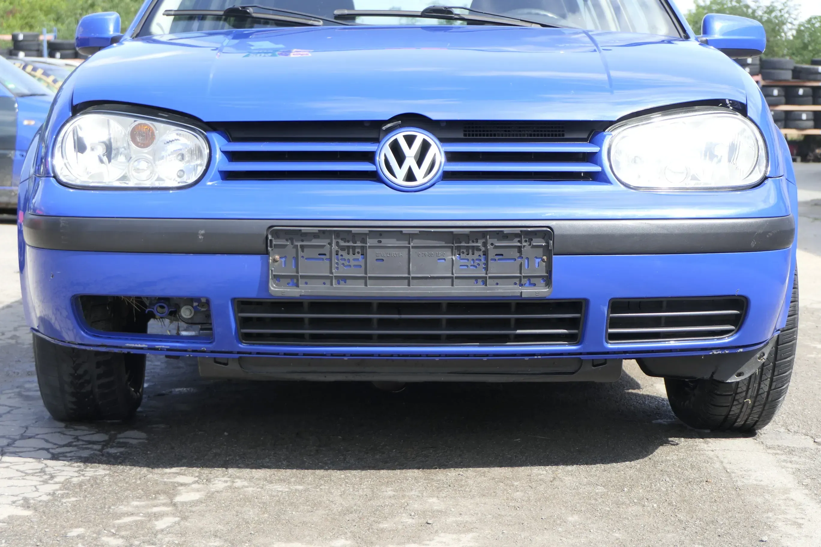 VW Golf 4 1J Stoßstange vorne Stoßfänger vorn blau LW5Z Frontstoßstange - Bild 1