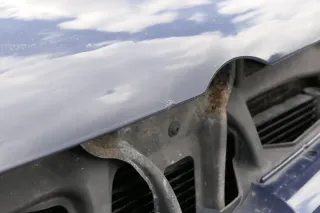 VW Golf 4 Motorhaube Haube Klappe vorne blau LA5G perlblau - Bild 6
