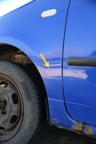 VW Lupo 6X Kotflügel vorne links blau LW5Z - Bild 14